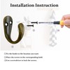 Gutapo Coffee Cup Hooks 20pcs Vintage Bronze Hooks Door Wall