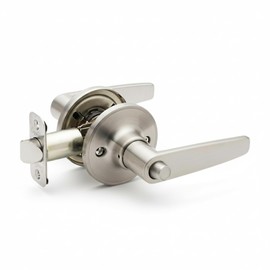 Copper Creek DL1231SS Daley Push Button Privacy Door Lever, Satin Stainless