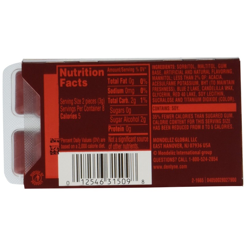 Dentyne Fire S/F Cinnamon Gum, Split to Fit, 16 ct,