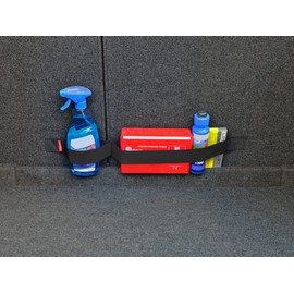 TrunkExpert Car Velcro Strip, 60 x 5 x 0.3 cm, Car Boot Organiser, Two Compartments, Flexible, Durable, Black, Waterproof, for Fixing Carried Items