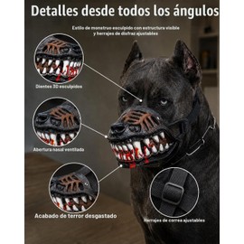 Hell Hound Monster Muzzle para Perros,correas Ajustables?a?xl