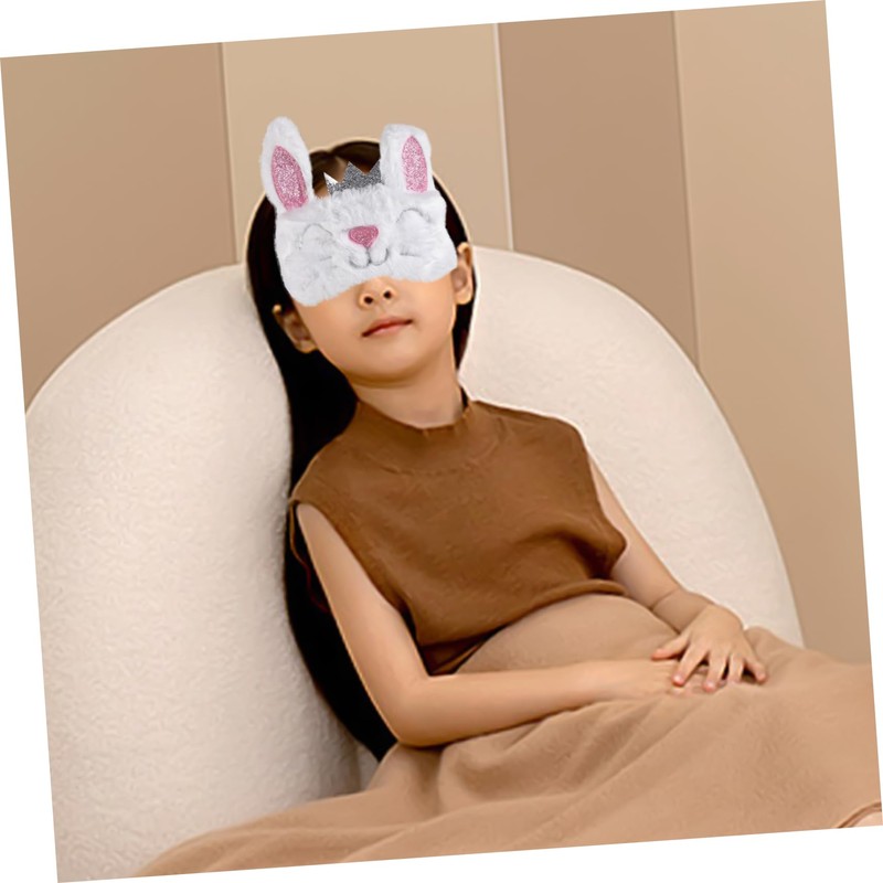 Ipetboom Sleep Mask Rabbit Design Soft Silk Eye Mask for