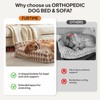 Orthopedic Dog Beds for Large Dogs Washable, Detachable Side Bolster