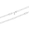 LeCalla Links Italian Sterling Silver Necklace with Paper Clip Chain