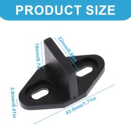 XPEX Set of 4 Sliding Door Rail Sliding Door Floor Guide Rail Sliding Door Guide Roller Sliding Door Floor Guide Lower for Sliding Doors (Oval)