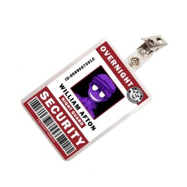 FNAF Five Nights at Freddy's William Afton Security ID Badge Cosplay Costume