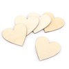 Akozon Wooden Love Heart Shape Embellishment for Weddings Plaques DIY