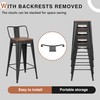 ALISH Bar Stools Set of 2,Low Back Counter Height Bar