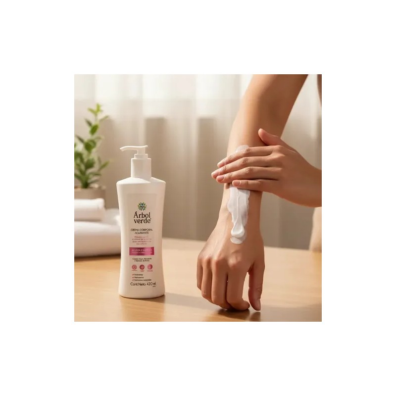 Crema Corporal Aclarante Con Concha Nácar Árbol Verde 420ml Fresca