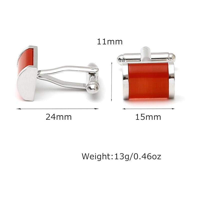 40th Anniversary Ruby Wedding Gift Husband | Cufflinks Gold Edge