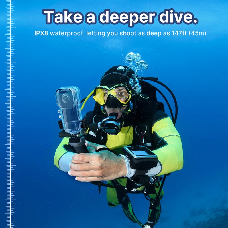 Action Camera Waterproof Case 45m Protective Dust Proof Action Camera