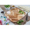Lipper International Acacia Herringbone Rounded Edge Cutting and Serving Board