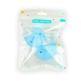 Kids Heroes Chupones Ortodónticos para Bebe de 0 a 3 Meses, Una Sola Pieza de Silicona, Libre de BPA, Paquete de 2 (Azul Celeste)
