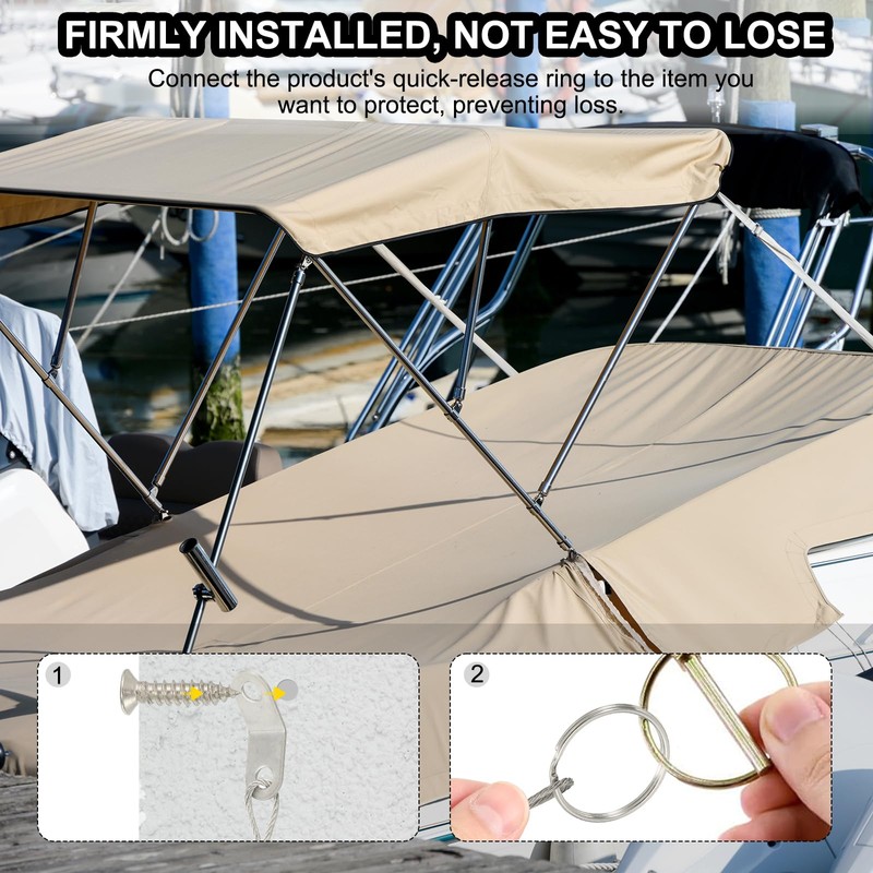 MECCANIXITY Lanyard Cable Safety Tether Wire 12 Inch 316 Stainless