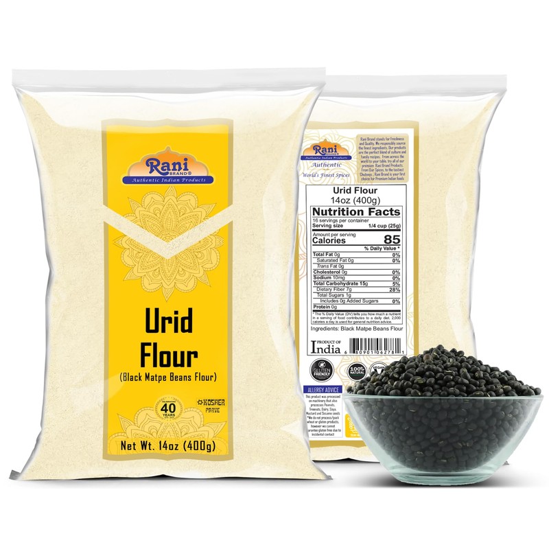 Rani Urid/Urad Flour (Black Matpe Beans Flour) 14oz (400g) ~