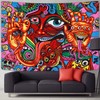 Sevenstars Psychedelic Arabesque Tapestry Mysterious Hippie Tapestry Abstract Retro Pattern