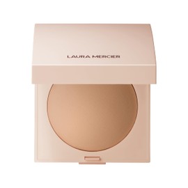 Laura Mercier Real Flawless Luminous Perfecting Talc-Free Pressed Finishing Powder, Creamy Formula, Light Coverage, Natural Luminous Finish, Enlivens Skin, Adds Dimension, Translucent Medium