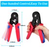 Ferrule Crimping Tool Kit, Ferrule Crimper Plier AWG23-7(0.25-10mm²) with 1200pcs