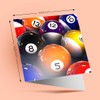 1 x Greeting Card Glossy Pool Balls Snooker Pub -