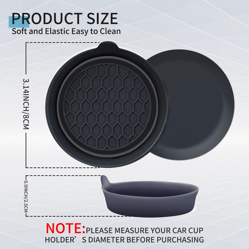 Amooca Car Cup Coaster Universal Automotive Waterproof Non-Slip Cup Holders