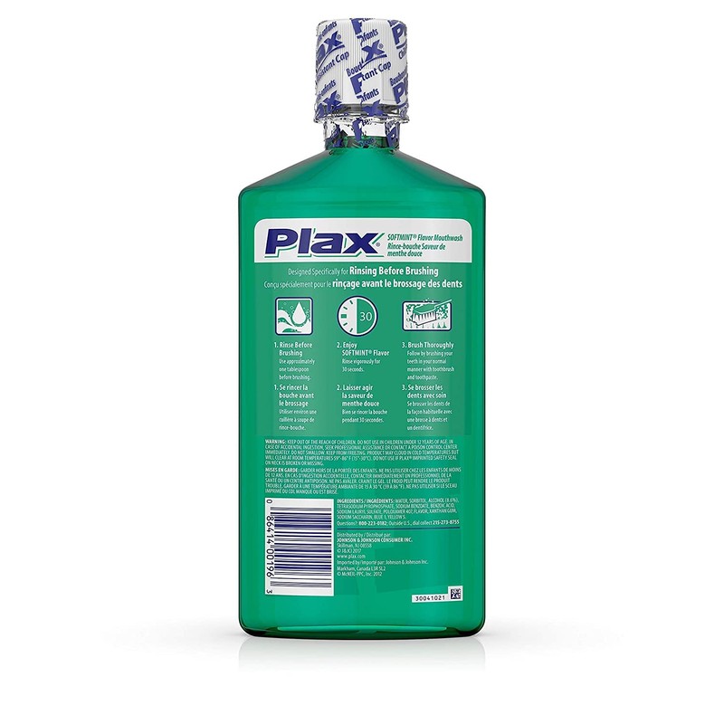 Plax Advanced Formula Anti-Plaque Dental Rinse-Soft Mint-24 oz (Pack of