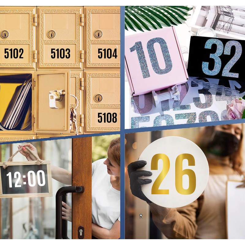 4 Inch Large Size Number Stickers, 5 Sheets Self Adhesive
