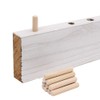 100 Pack 1/4" Wood Dowel Pins Straight Grooved Pins for