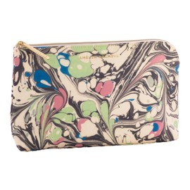 AMÉLIN ARCHIVE Canvas Zipper Pouch, Vintage Inspired Pencil Case for Adults, Travel Toiletry Bag, Small Pouch Bag for Supplies, Makeup or Toiletries, Kaleidoscope