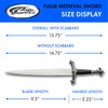 SZCO Supplies Fleur Medieval Dagger Sword, 9-Inch, Black