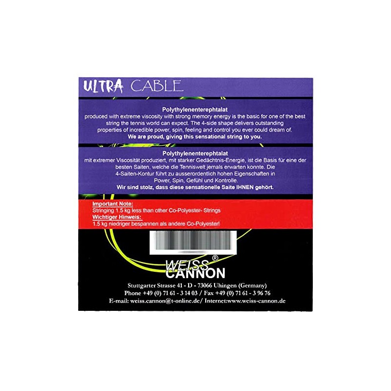 Weiss Cannon Ultra Cable 12m 1,23 mm