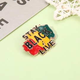 African Brooches for Women Juneteenth Brooch Pins Enamel Black History Africa Map Brooches Black Queen Power Fist Lapel Pins Black History Month Juneteenth African Jewelry Accessories Outfits Party Favors Gifts (Style G)