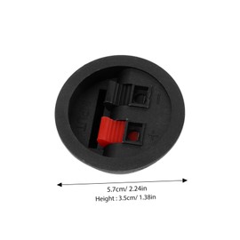 KOMBIUDA 8Pcs Round Speaker Wire Terminal Connector Clips Secure and Reliable Junction Box for Easy Installation of Amplifiers and Speakers Organized Spring Clamp for