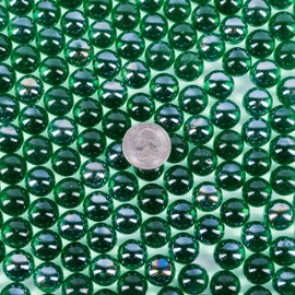 Galashield Galashield Green Marbles for Vases | Glass Beads Bulk Fillers, Round 1lb (Approx. 80 pcs)