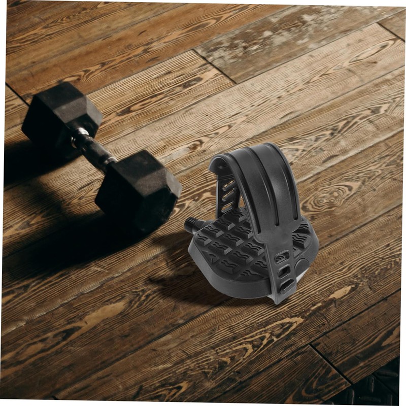 Sosoport 2pcs Bike Pedals with Straps for Exercise Bike Replacement
