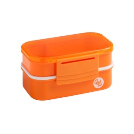 Premier Housewares Grub Tub Lunch Box with 2 Containers and Cutlery - Orange