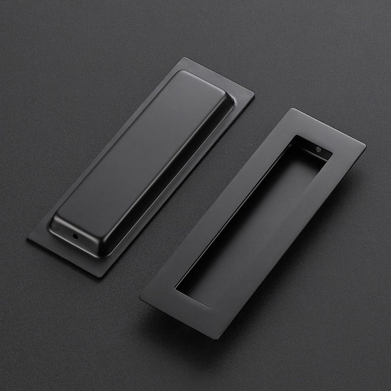Ravinte 2 Pack Black Cabinet Pulls - Recessed Finger Pulls