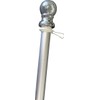 Flagline 5 Foot 2-Piece Heavy Duty Aluminum Spinning Pole (Silver/Silver)
