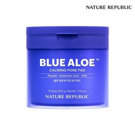 Nature Republic Blue Aloe Calming Pore Pad 1340302 Single Option NB0273 / 네이처리퍼블릭 블루알로에 카밍 포어 패드1340302 단일옵션 NB0273