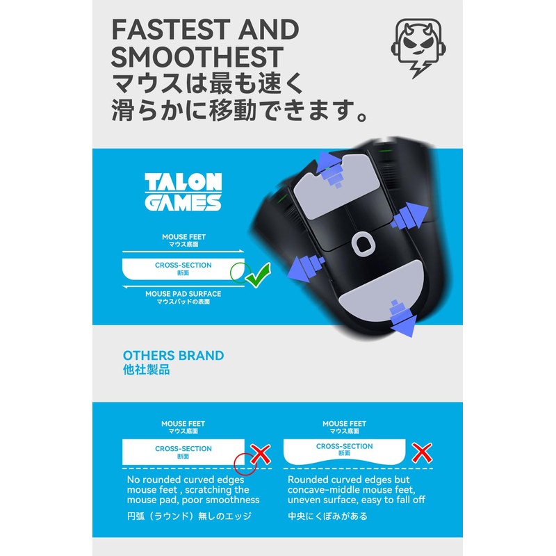 TALONGAMES Razer Viper V3 Pro 2 Set Premium Glide Mouse