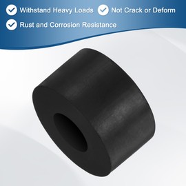 M METERXITY 20-Pack Rubber Spacer 0.39" ID 1.38" OD 0.59" Thick Neoprene Anti Vibration Pads Round Isolation Washers Bushings for Cars/Boats/Home/Machinery, Shock Noise Reduction Pads [Black]