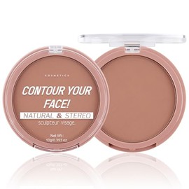 Paleta de contorno de crema marrón cálido mate natural, base de polvo monocromática ligera y mezclable para todos los tonos de piel, maquillaje facial