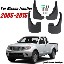 vool2807 4Pcs Splash Guards Mud Flaps for Nissan Frontier 2005-2015 Pickup