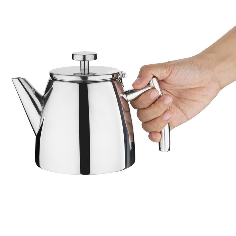 Olympia Conical Insulated Teapot qith Filter St/St - 600ml