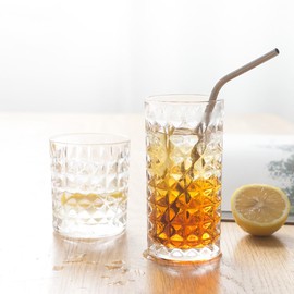 Ysingst Extra-Long 12x0.3inches 4PCS Bent Straw, Stainless Steel Drinking Straws with Brush Food-Safe for Milkshake Smoothie