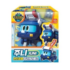 caincosmetic GoGo Dino Transforming Dinosaur Robot Triceratops Juni – 2-in-1 Dino & Police Car Mode