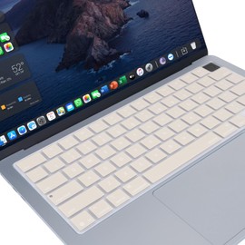 MOSISO Keyboard Cover Skin Compatible with MacBook Air 13.6 inch 2025 M4 A3240/Air 15 inch M4 A3241, Beige