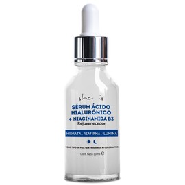 SHE IS SKINCARE | Serum Ácido Hialurónico+ Niacinamida B3 | Hidratación intensa, Rellenador de arrugas | Para todo tipo de piel 30ml
