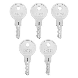 eMagTech Set of 5 Keys CH751 Compatible with Hillman, Hyoko, Grainger, Southco, Spectrum, Hunter, Rainbird Replacement Key Compatible with Motorhome, Storage Compartments