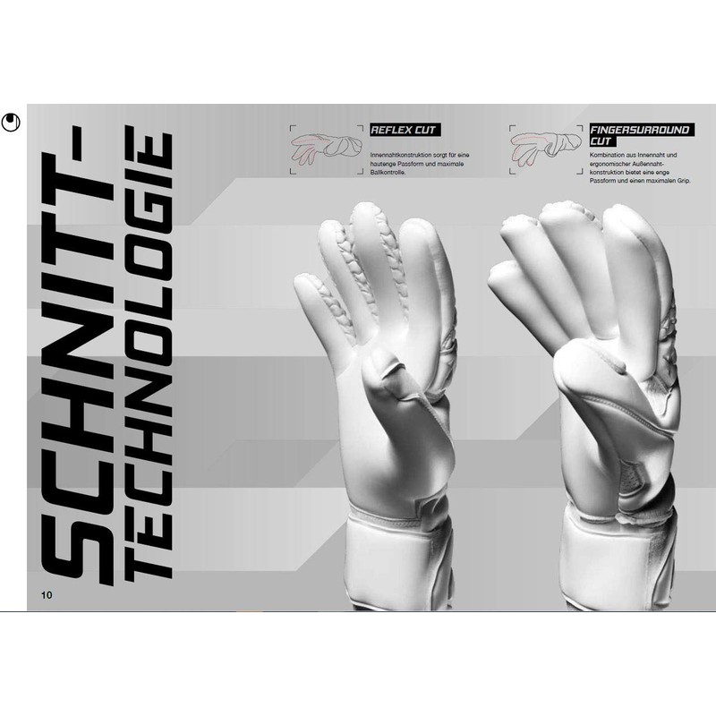 uhlsport Goalkeeper Gloves 101105802 Man, Mens, 101105802, Gris Foncé/Rouge Fluo/Blanc,