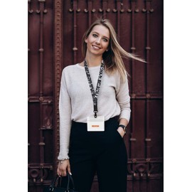 Lanyard ID Badge, Key & Teacher Lanyard - Cute & Cool Design for Women, Office, Cruise Ship, Staff, Students - Detachable Keyring for ID Card, Car Key, Name Tag, Credit Cards, Wallet, Phones